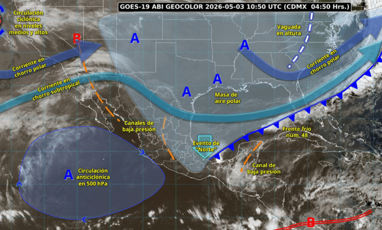 Alerta por lluvias intensas en Veracruz y el sureste
