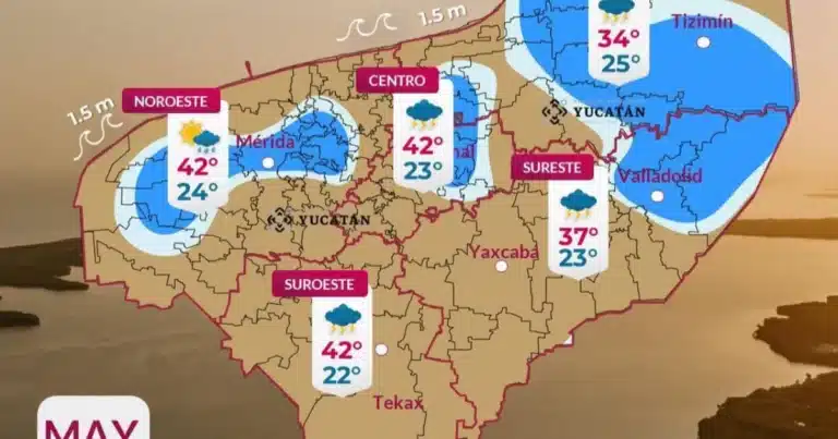 clima en yucatán continúa el calor en el día