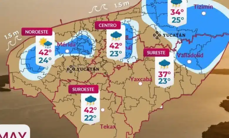 clima en yucatán continúa el calor en el día