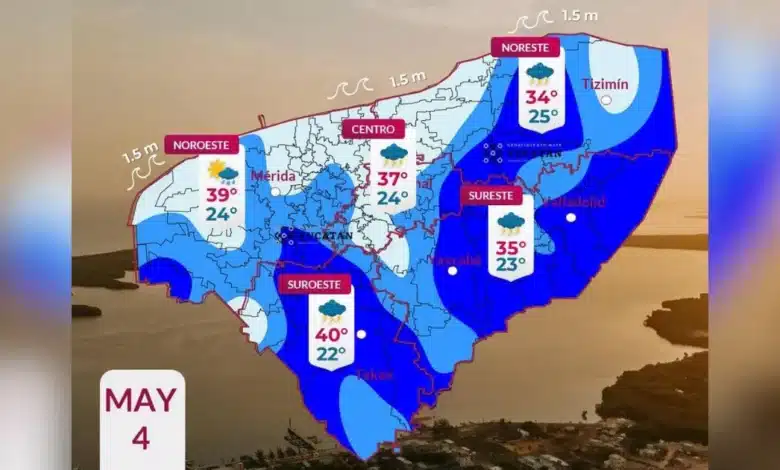 clima hoy en yucatán continuará ambiente caluroso y probabilidad de lluvias