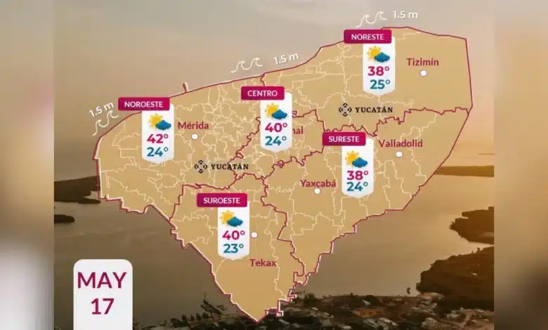 clima hoy en yucatán estos son los municipios que tendrán intenso calor