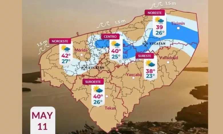 clima hoy en yucatán pronóstico revela chubascos y mucho calor