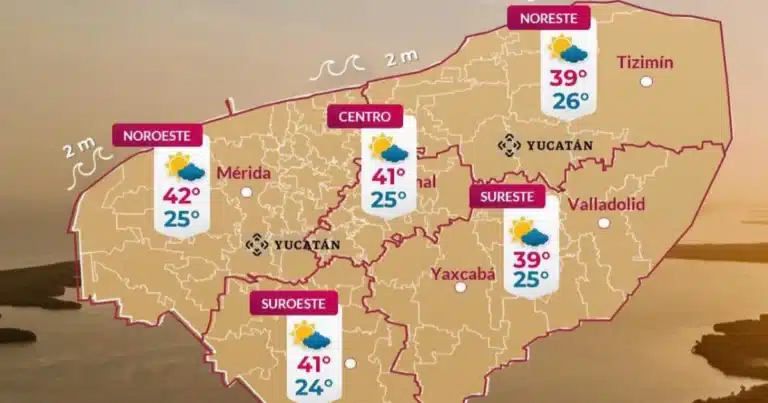 Clima hoy en Yucatán: continúa ambiente muy caluroso (Imagen de Procivy)