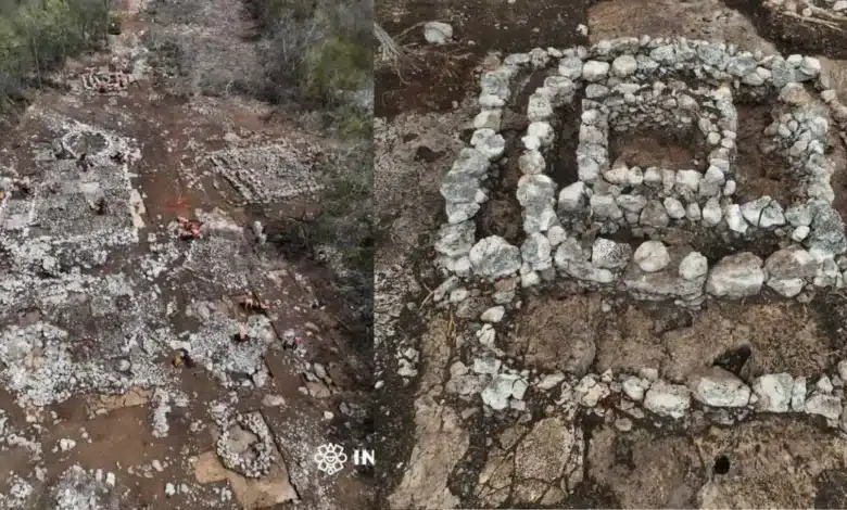 inah preserva posible altar maya en yucatán durante obras del tren maya de carga