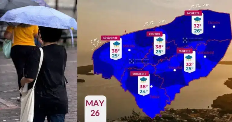Clima hoy en Yucatán: continúan las lluvias y calor