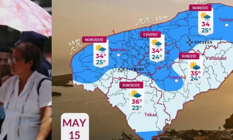 Se prevé lluvias y ambiente caluroso este viernes 15 de mayo