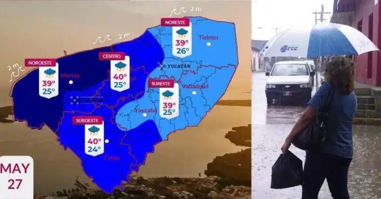 Clima hoy en Yucatán: continúan lluvias sobre la región