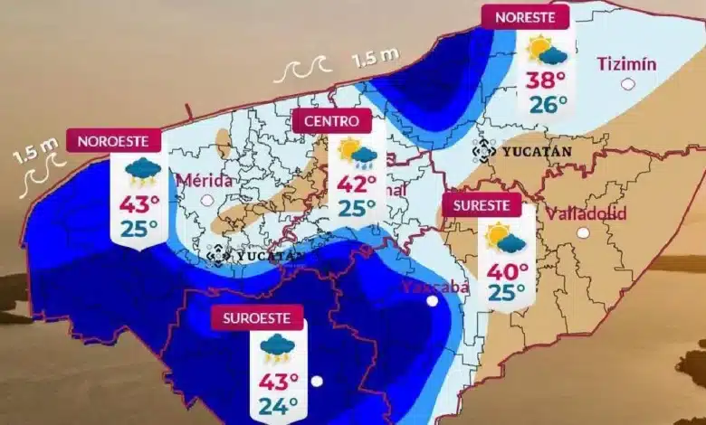 Clima hoy en Yucatán: se prevé lluvia y se mantiene el calor (Imagen de Procivy)