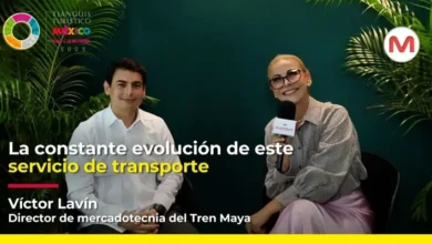 Director de mercadotecnia del Tren Maya, nos habla desde el stand de este gran proyecto