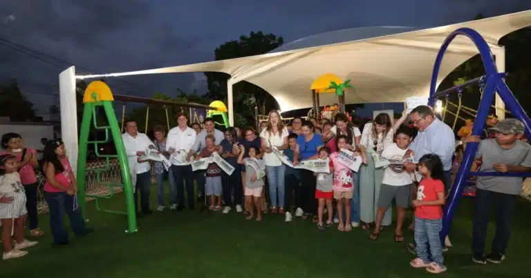 cecilia patrón entrega renovado parque santa maría de guadalupe en mérida