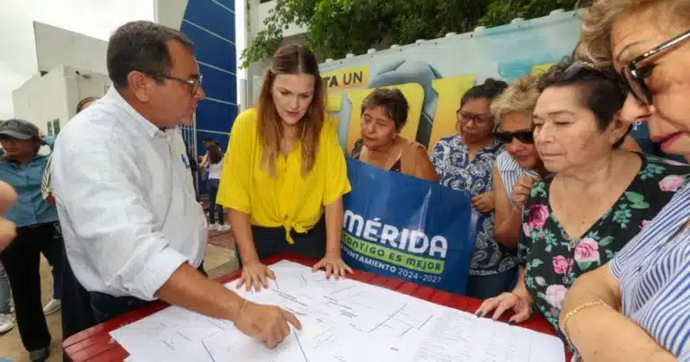 cecilia patrón supervisa repavimentación de la avenida canek