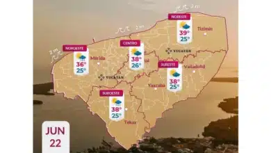 clima hoy en yucatán calor de hasta 39 grados