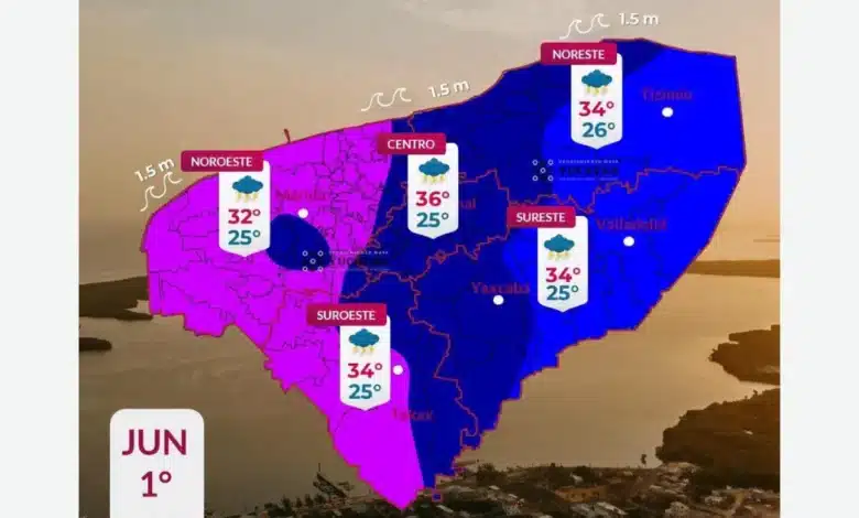 clima hoy en yucatán continúan lluvias durante el día