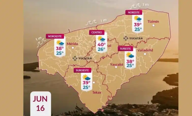 clima hoy en yucatán se espera calor extremo