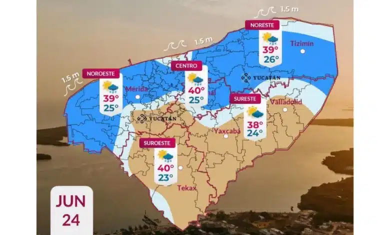 clima hoy en yucatán se esperan lluvias y calor