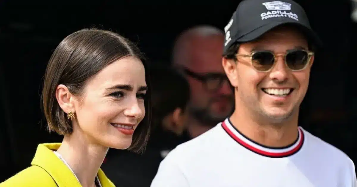 de la pista al set checo pérez y lily collins el crossover de la temporada final de emily in paris