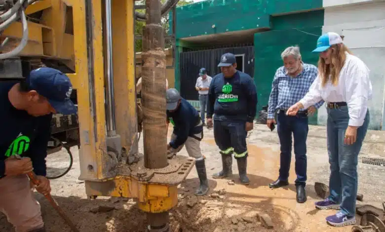 Cecilia Patrón refuerza acciones contra inundaciones; perforarán 60 nuevos pozos en Mérida (Foto de cortesía)