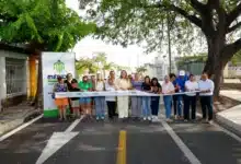Cecilia Patrón entrega calles repavimentadas en Brisas del Norte (Foto de cortesía)
