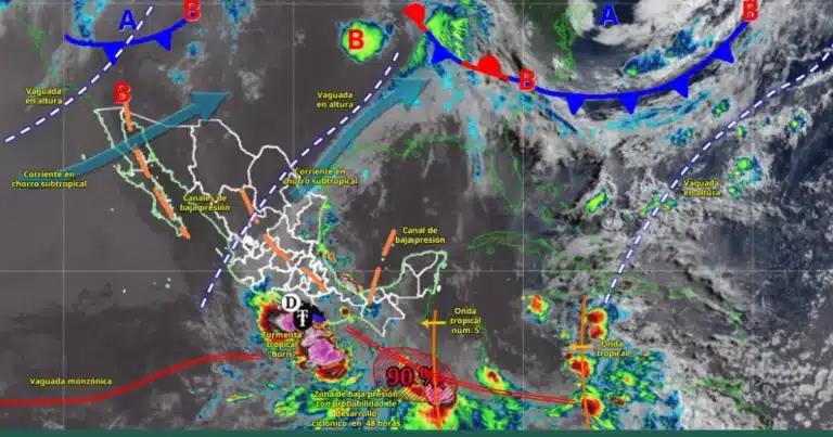 Pronóstico del tiempo hoy en México: fuertes lluvias, avanza tormenta tropical Boris (Foto de Conagua)