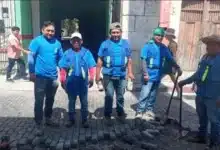 no hay atrasos en la entrega de adoquines en la ermita y san juan pese a lluvias