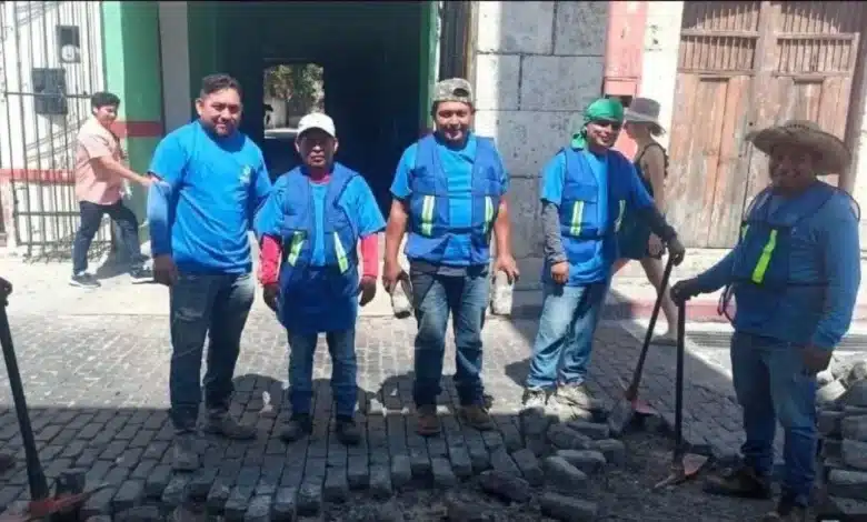 no hay atrasos en la entrega de adoquines en la ermita y san juan pese a lluvias
