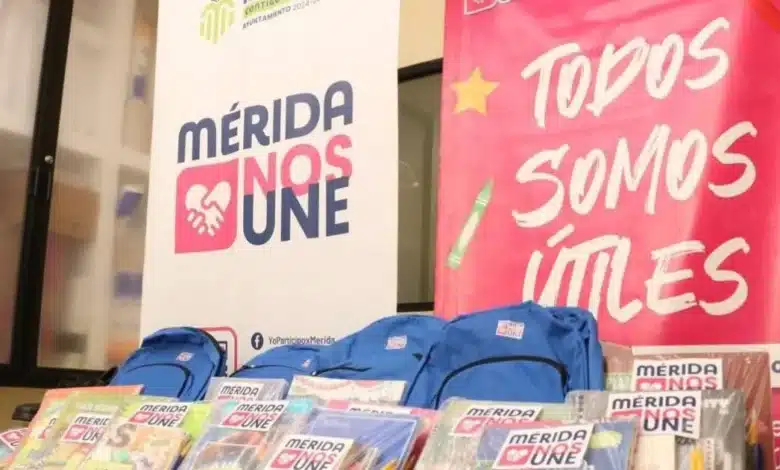 Ayuntamiento de Mérida invita a donar útiles escolares para apoyar a estudiantes vulnerables