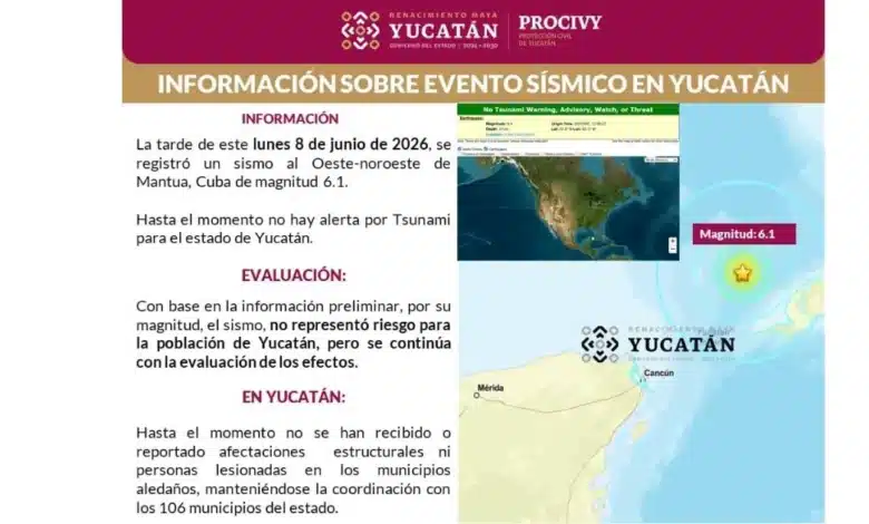 sin daños en yucatán tras sismo con epicentro frente a costas de cuba procivy