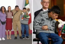 video el pato merlín y sus dueños asisten a la mañanera a invitación de la presidenta
