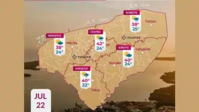 clima hoy en yucatán calor de hasta 42°c y lluvias aisladas este miércoles 22 de julio