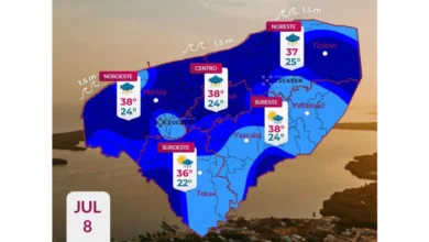clima hoy en yucatán se espera lluvias puntuales durante el día