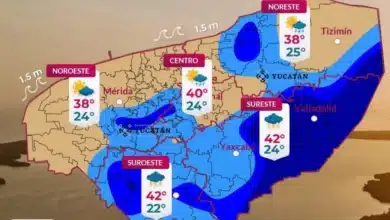 Clima hoy en Yucatán se esperan lluvias y calor