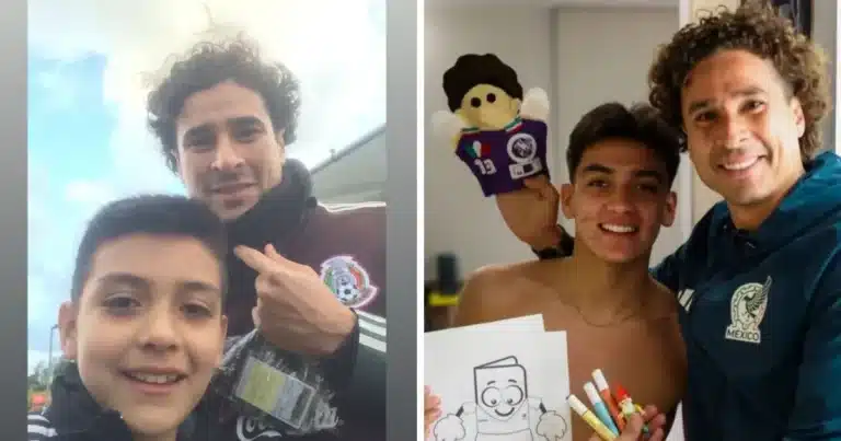 gil mora conmueve a guillermo ochoa con una foto de cuando era niño junto al portero