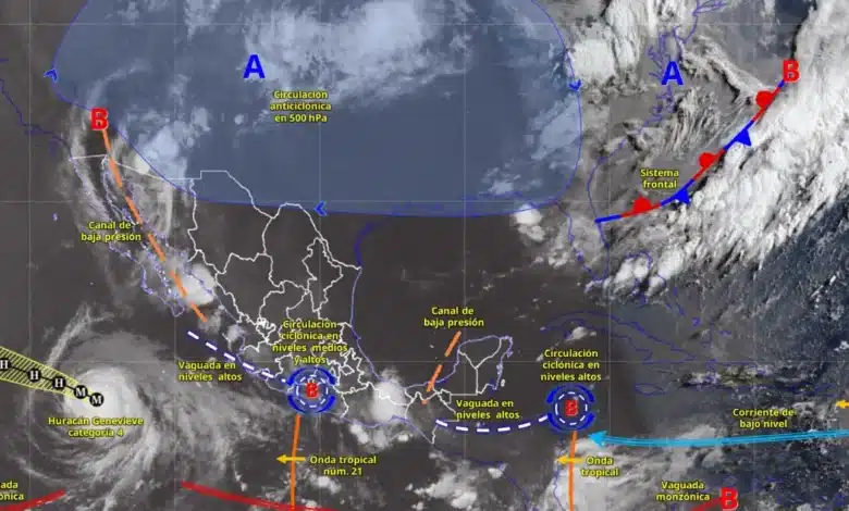 lluvias intensas afectarán a cinco estados de méxico
