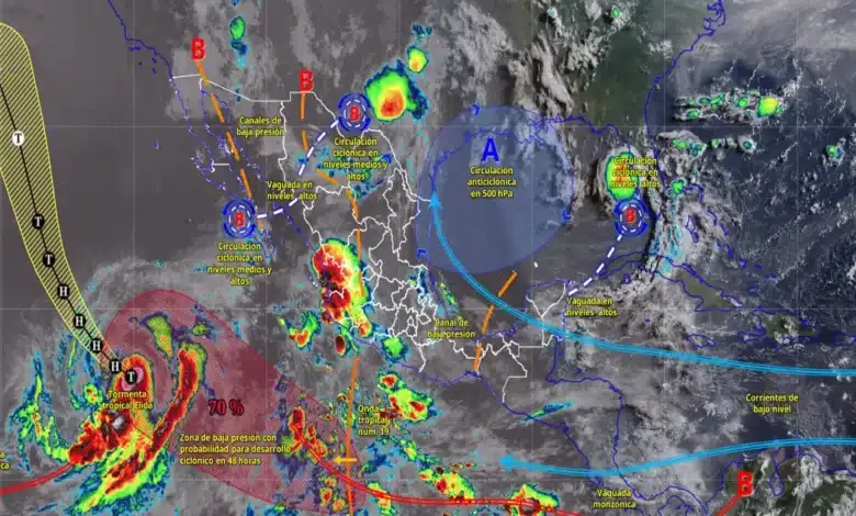 lluvias intensas afectarán el noroeste de méxico prevén chubascos en gran parte del país