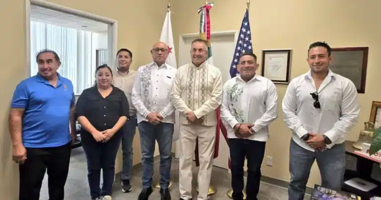 Gobierno del estado fortalece la atención a migrantes con reuniones en California