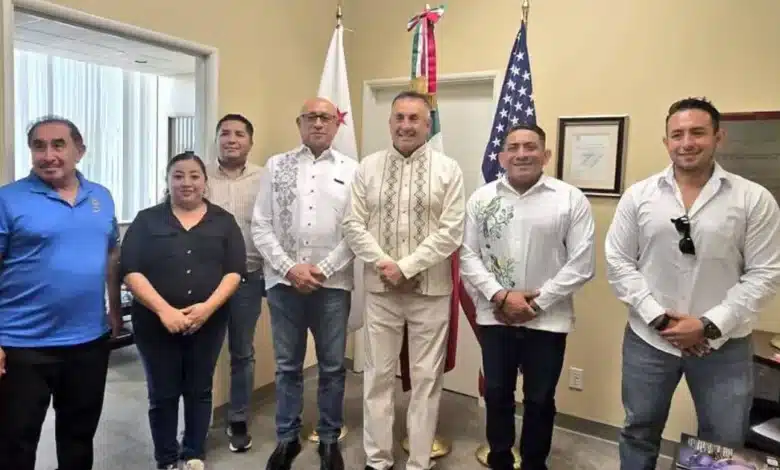 Gobierno del estado fortalece la atención a migrantes con reuniones en California