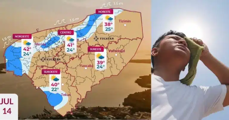 Clima hoy en Yucatán: se tendrá un día muy caluroso