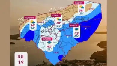 se calor de hasta 42 c y lluvias dispersas este domingo 19 de julio
