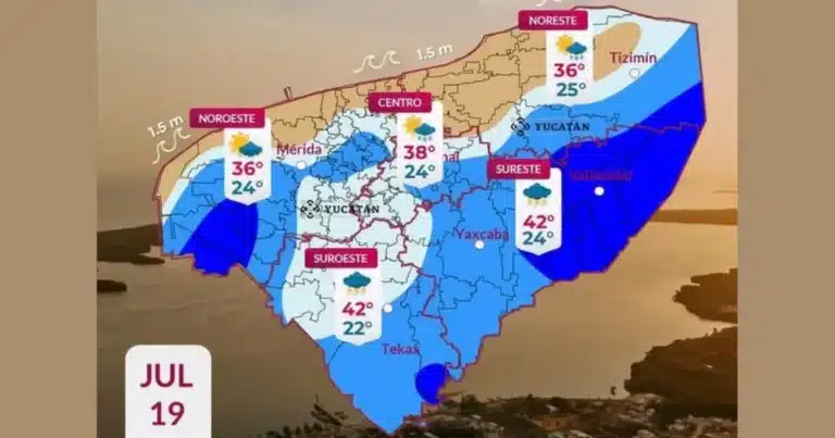 se calor de hasta 42 c y lluvias dispersas este domingo 19 de julio