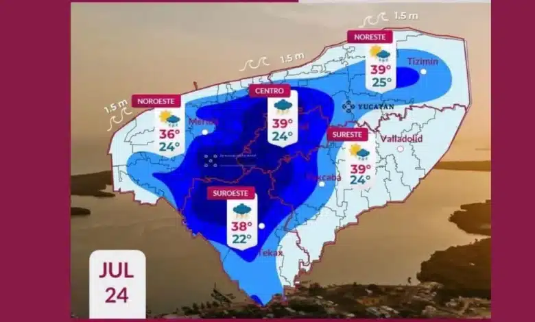 se prevé lluvias fuertes y calor de hasta 39°c este viernes 24 de julio
