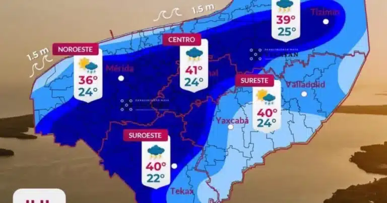 Se prevé lluvias fuertes y calor de hasta 41°C este sábado 25 de julio