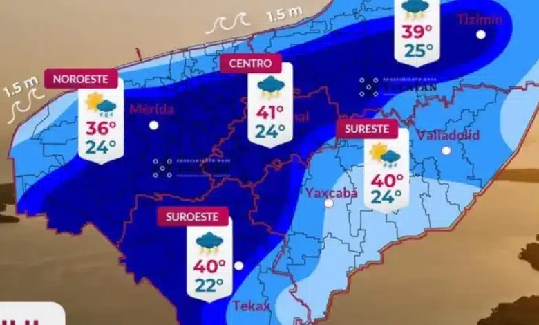 Se prevé lluvias fuertes y calor de hasta 41°C este sábado 25 de julio