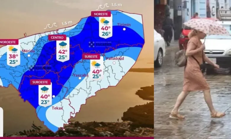 se prevé lluvias y calor de hasta 42°c este viernes 3 de julio