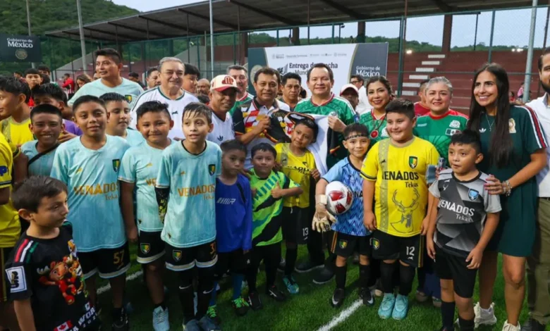 tekax estrena cancha de fútbol 5 para impulsar el deporte y la convivencia