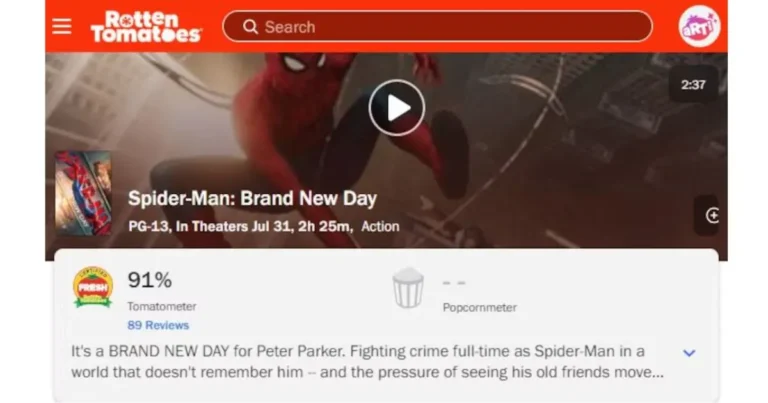 ‘spider man un nuevo día’ conquista a la crítica y arranca con 91 en rotten tomatoes