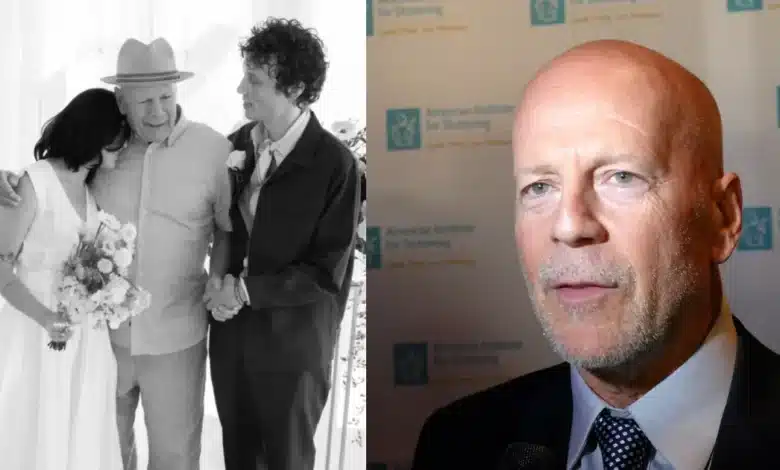bruce willis acompaña a su hija tallulah en su boda