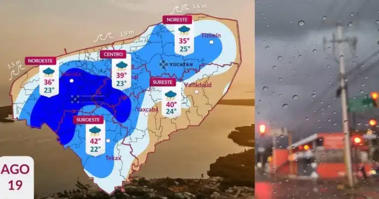 clima en yucatán calor extremo y lluvias con actividad eléctrica este miércoles