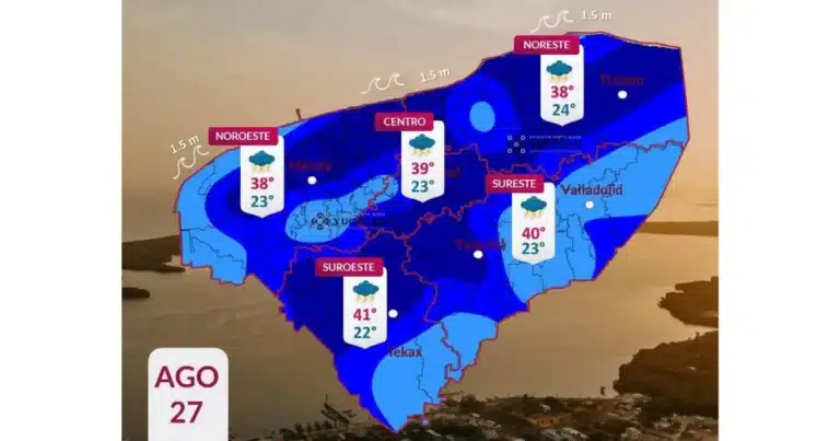 clima en yucatán calor extremo y lluvias fuertes este jueves