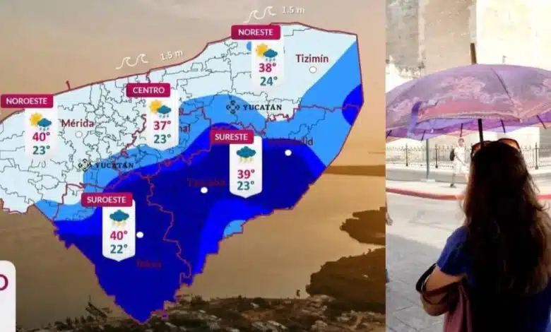 Clima en Yucatán este sábado 29 de agosto: calor de 35 grados y lluvias