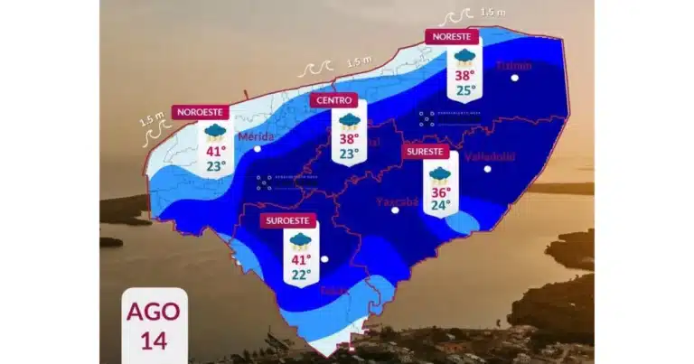 clima hoy en yucatán habrá lluvias y calor este viernes
